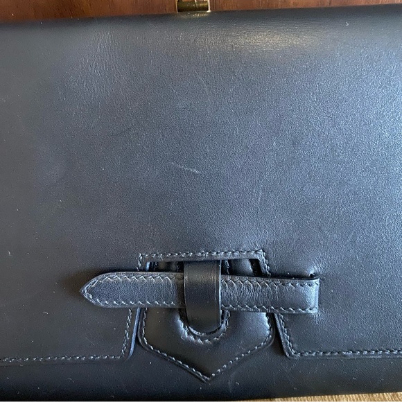 Hermes Ultra Rare Long Black Leather Clutch - Picture 2 of 8